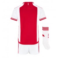 Ajax Fußballbekleidung Heimtrikot Kinder 2023-24 Kurzarm (+ kurze hosen)